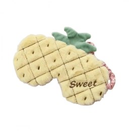 Maska do spania futrzana ananas żółte sweet OPK05